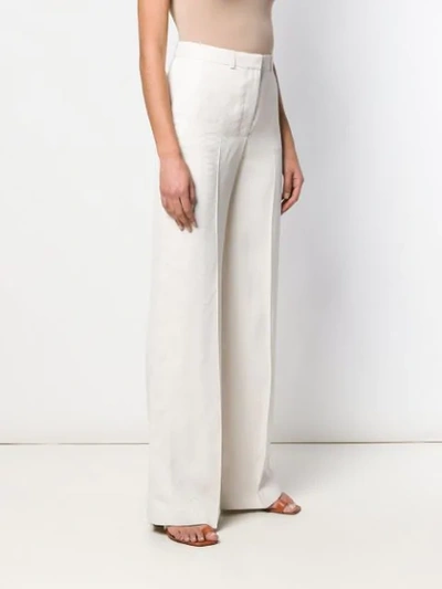 Shop Stella Mccartney Wide Leg Trousers In Neutrals