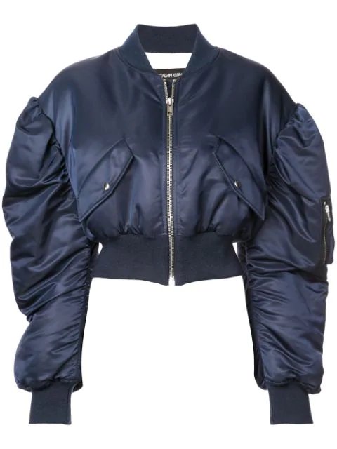 calvin klein satin bomber jacket