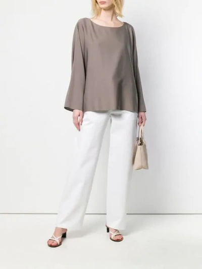 Shop The Row Relaxed Fit Blouse In Grey