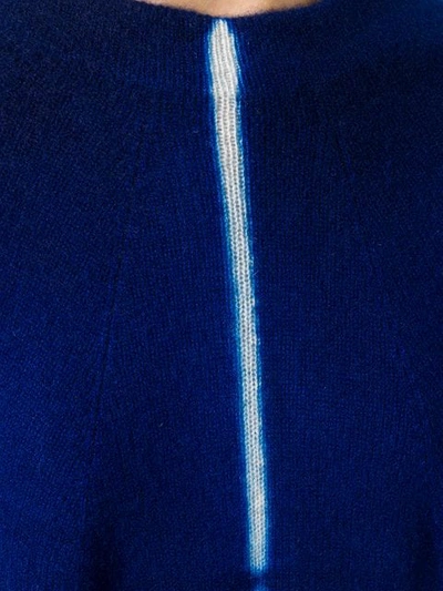 Shop Suzusan Contrast Stripe Long Jumper In Blue