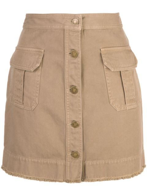 Nili Lotan Sahara Mini Skirt In Brown | ModeSens