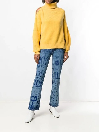 Pre-owned Walter Van Beirendonck Vintage Ink Writing Jeans In Blue
