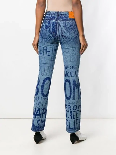 Pre-owned Walter Van Beirendonck Vintage Ink Writing Jeans In Blue