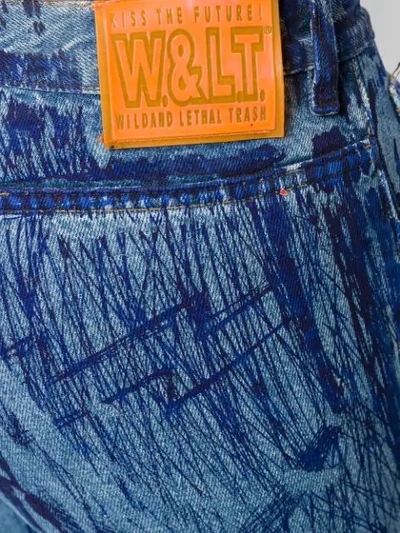 Pre-owned Walter Van Beirendonck Vintage Ink Writing Jeans In Blue