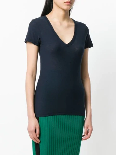 Shop James Perse Scoop Neck T-shirt In Blue