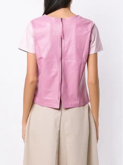 Shop Andrea Bogosian Leather T In Pink