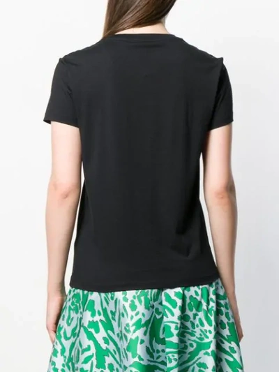 Shop Kenzo Peonies Logo T-shirt In Black