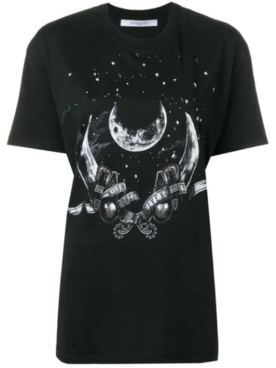 Shop Givenchy Graphic Printed T-shirt In Black