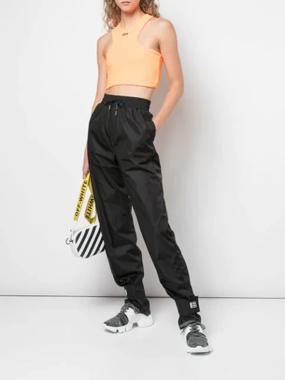 OFF-WHITE DRAWSTRING TRACK PANTS - 黑色