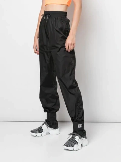 Shop Off-white Drawstring Track Pants - Black