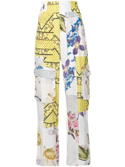 Shop Ganni Block Colour Trousers In Yellow