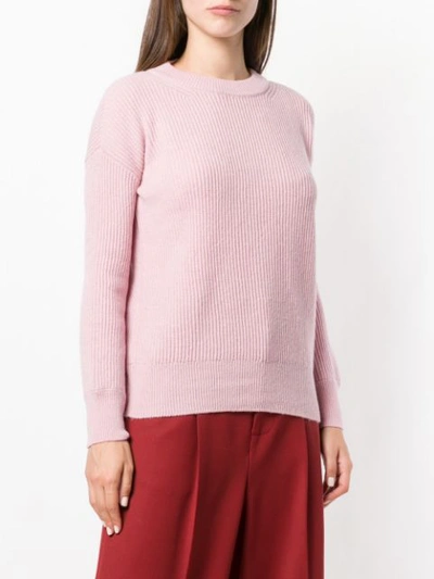 Shop Aragona Cashmere Crew Neck Sweater - Pink