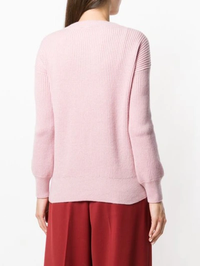 Shop Aragona Cashmere Crew Neck Sweater - Pink