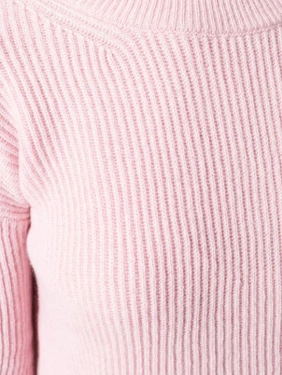 Shop Aragona Cashmere Crew Neck Sweater - Pink