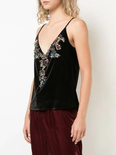 PATBO EMBELLISHED CAMISOLE TOP - 黑色