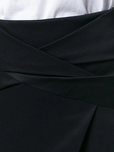 Shop Helmut Lang Draped Knot Skirt In Black