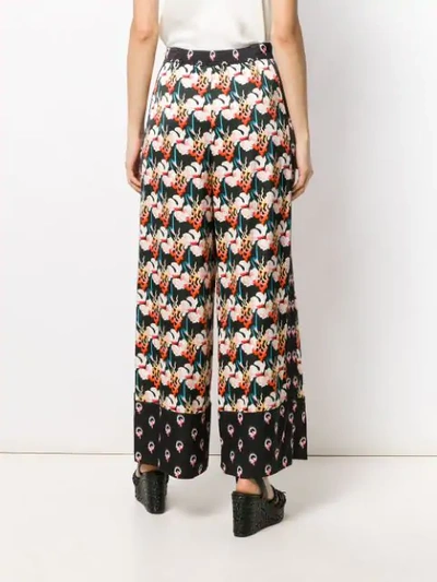 Shop Temperley London Dragonfly Print Palazzo Pants In Black