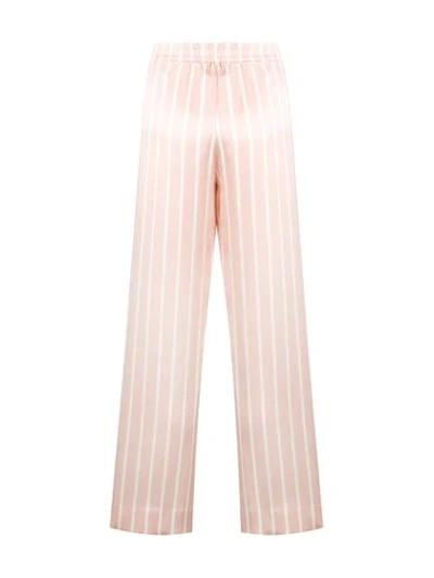 Shop Asceno Striped Pyjama Trousers In Pink