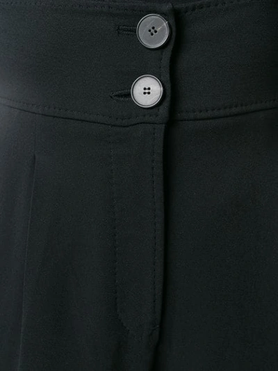 Shop Antonio Berardi High Waisted Flared Trousers In Black