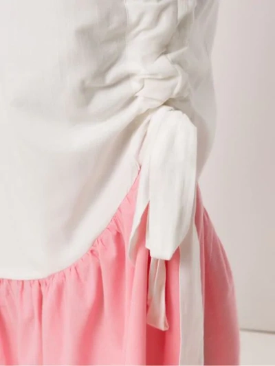 Shop Clube Bossa Ruffled Chalusse Midi Skirt In White