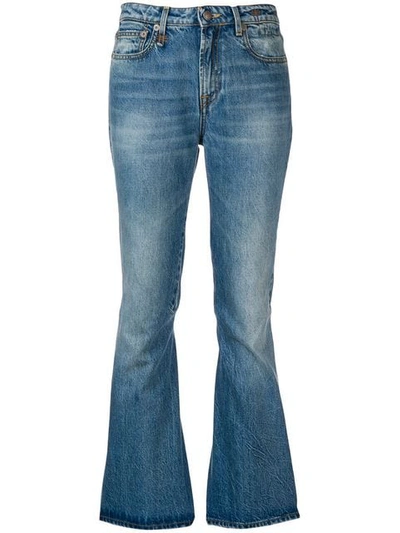 Shop R13 Jasper Flared Jeans In Blue