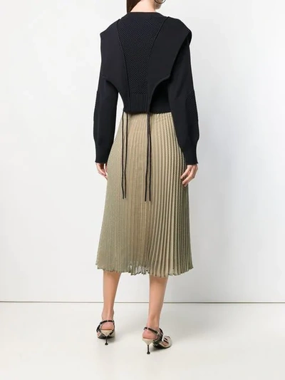 Shop Fendi Cropped Layered Jumper In F16ef Acai