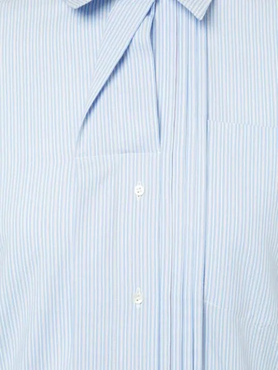 Shop Cedric Charlier Layered Collar Shirt In Blue