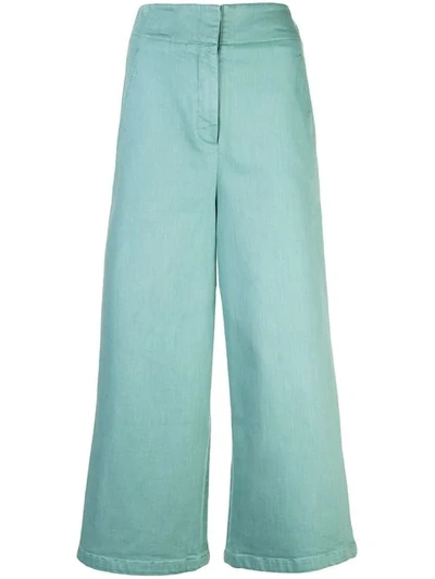 Shop Tibi Garment Dyed Twill Jeans In Blue