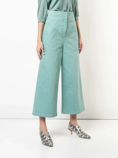 Shop Tibi Garment Dyed Twill Jeans In Blue