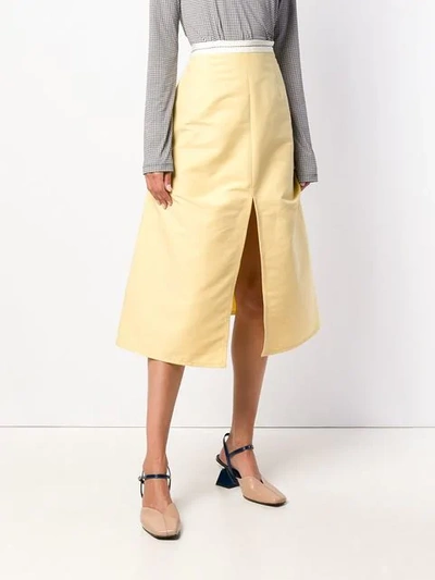 Shop Marni A-line Midi Skirt In Yellow