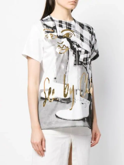 Shop See By Chloé Printed T-shirt In White