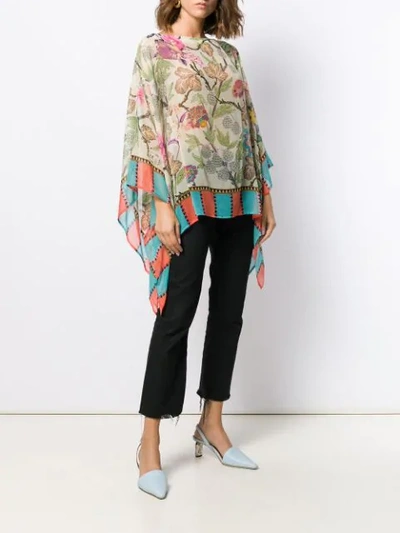 Shop Etro Floral-print Top In 0990