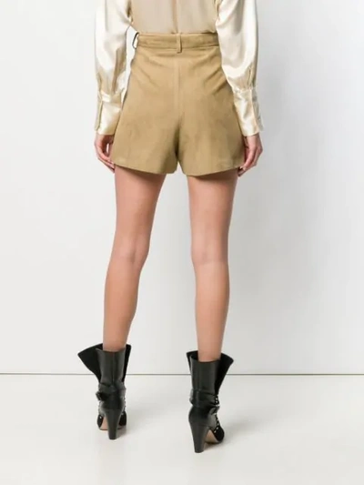 Shop Nili Lotan High-waisted Shorts In Neutrals