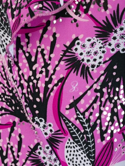Shop Emmanuela Swimwear Olivia Floral Print Swimsuit In Purple