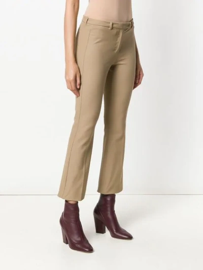 Shop Max Mara 's  Cropped Tailored Trousers - Brown