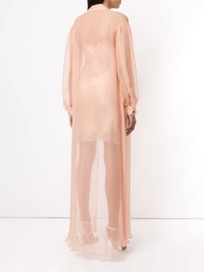 Shop Alberta Ferretti Layered Shirt Dress - Pink
