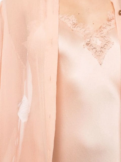 ALBERTA FERRETTI LAYERED SHIRT DRESS - 粉色