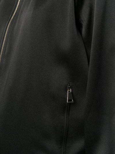 Shop Moncler Side Striped Jogging Jacket In Black