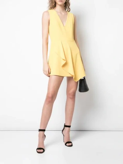 Shop Alice And Olivia Callie Sleeveless Dress In Yellow