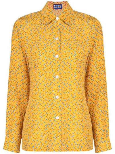 Shop Lhd Printed Shirt In Yellow