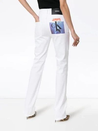 Shop Calvin Klein 205w39nyc Jaws Pocket Detail Straight Leg Jeans In White