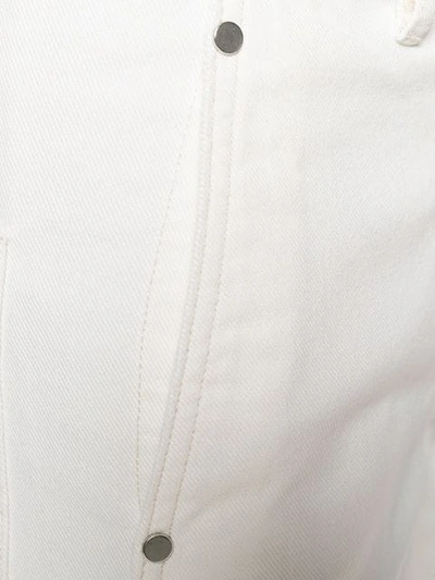 Shop Lemaire Cropped Straight Jeans In White
