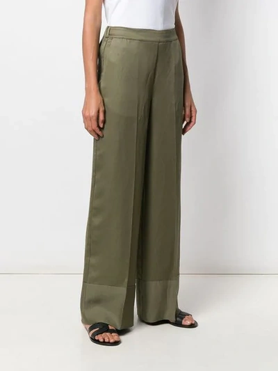 Shop Semicouture High Waisted Wide Leg Trousers In S32 0 Mility