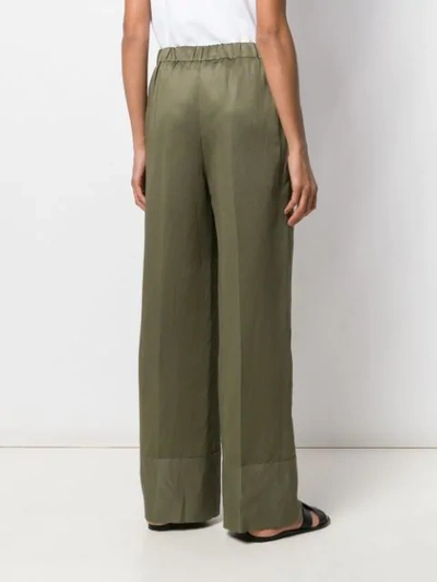 Shop Semicouture High Waisted Wide Leg Trousers In S32 0 Mility