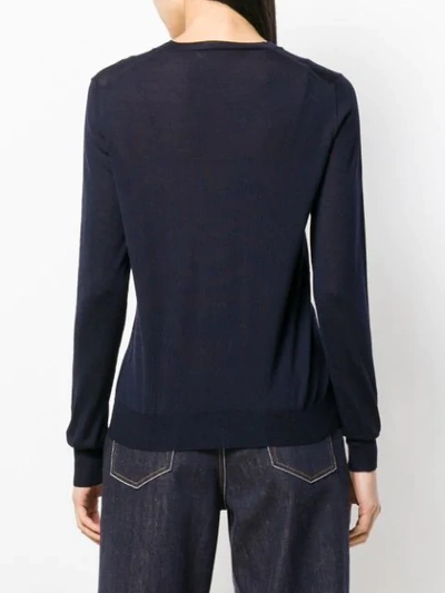 Roberto Collina Ultra-fine Merino Wool Sweatshirt In Blue