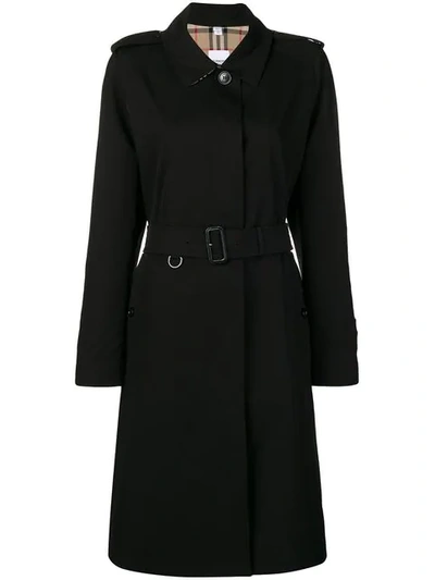 Shop Burberry Single-breasted Trench Coat In Black