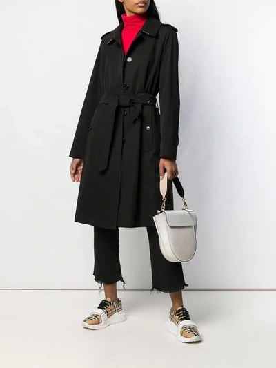 BURBERRY SINGLE-BREASTED TRENCH COAT - 黑色