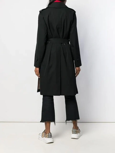 Shop Burberry Single-breasted Trench Coat In Black