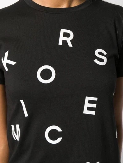 Shop Michael Michael Kors Logo Print T-shirt In Black