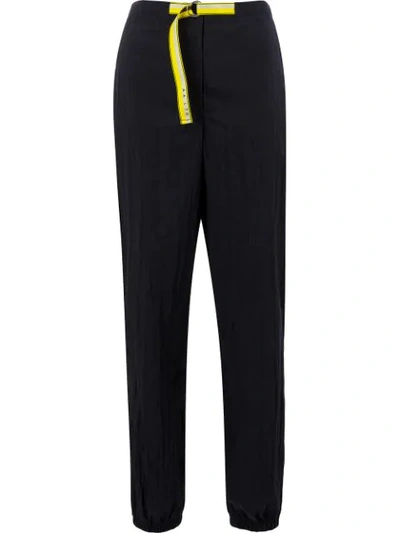 Shop Aalto Slim Fit Trousers In Black